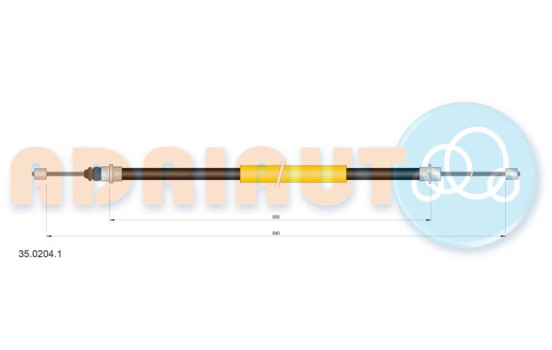 Pull cable, parking brake