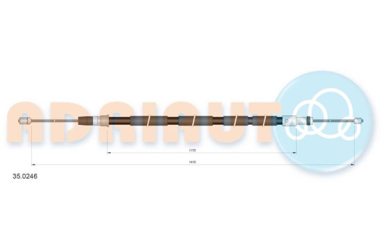 Pull cable, parking brake