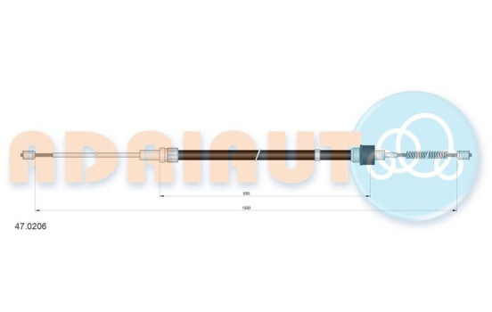 Pull cable, parking brake