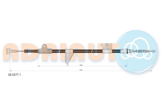 Pull cable, parking brake