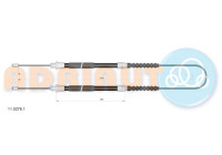 Pull cable, parking brake