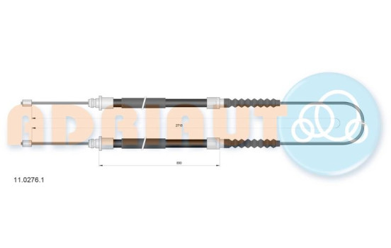 Pull cable, parking brake