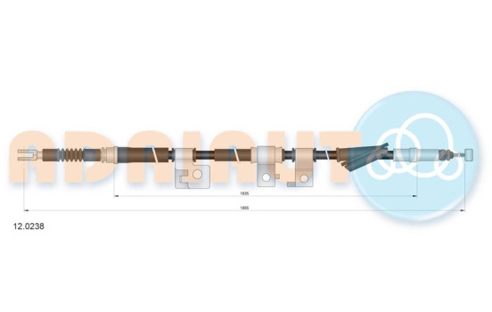 Pull cable, parking brake