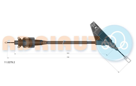 Pull cable, parking brake