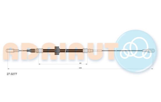 Pull cable, parking brake