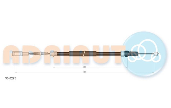 Pull cable, parking brake