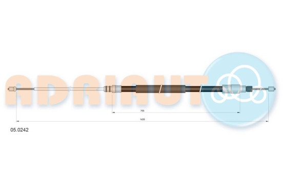 Pull cable, parking brake