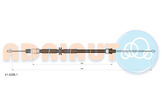 Pull cable, parking brake