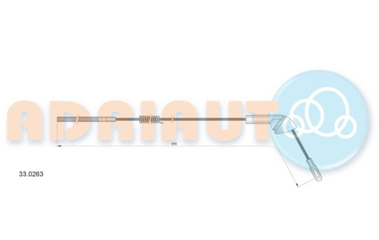 Pull cable, parking brake