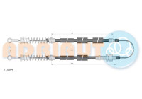 Pull cable, parking brake