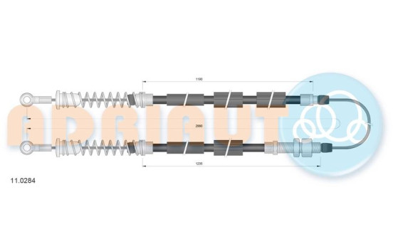 Pull cable, parking brake