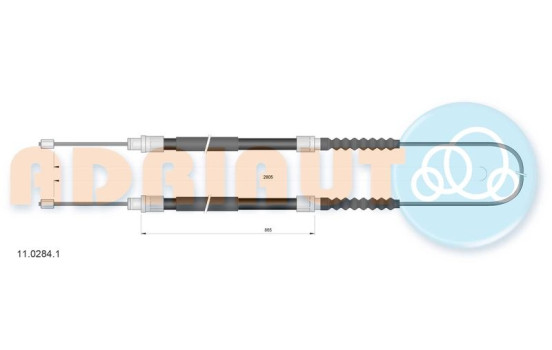 Pull cable, parking brake