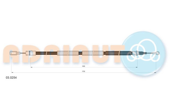 Pull cable, parking brake