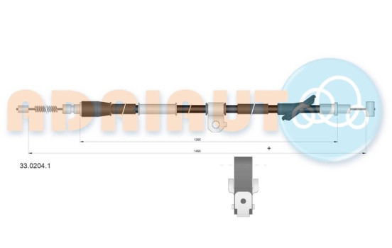 Pull cable, parking brake