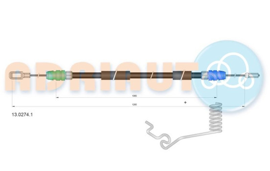 Pull cable, parking brake