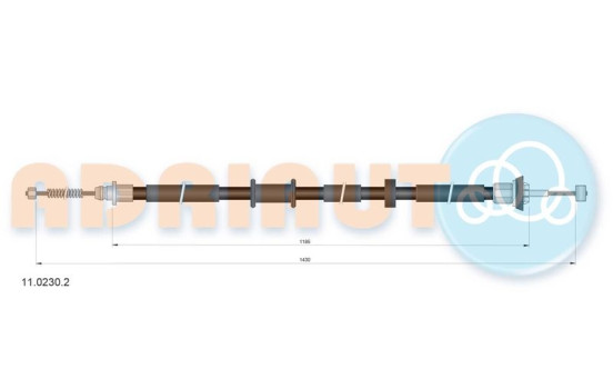 Pull cable, parking brake