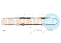 Pull cable, parking brake