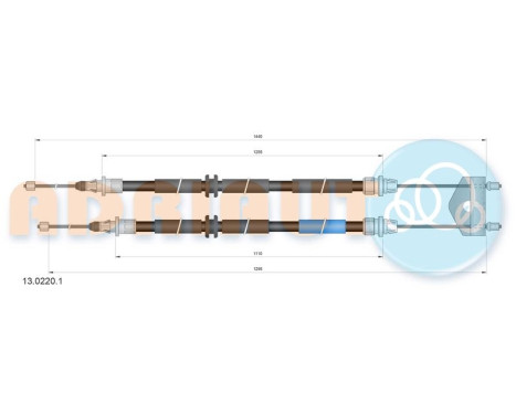 Pull cable, parking brake