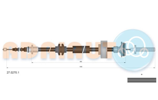 Pull cable, parking brake