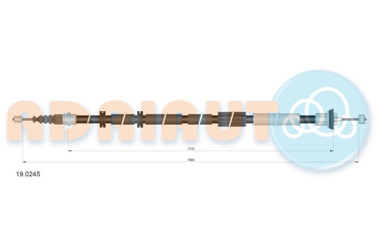 Pull cable, parking brake