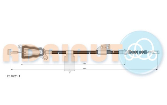 Pull cable, parking brake