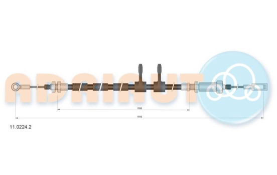 Pull cable, parking brake