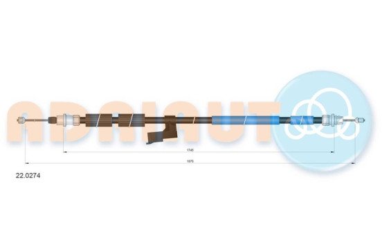 Pull cable, parking brake