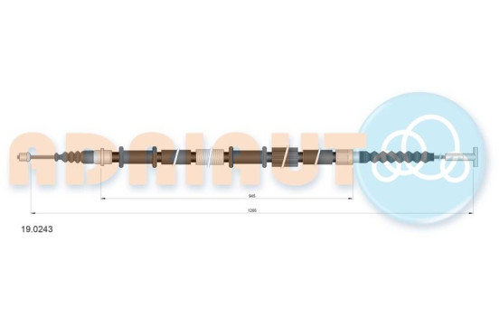 Pull cable, parking brake