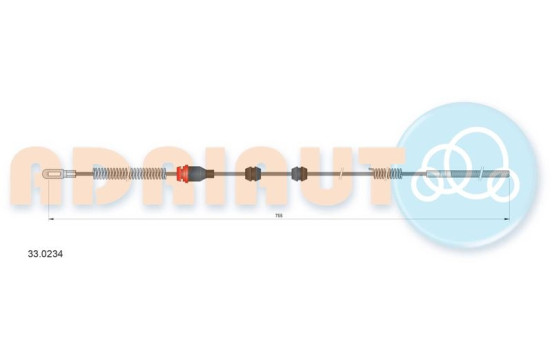 Pull cable, parking brake