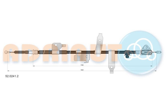 Pull cable, parking brake