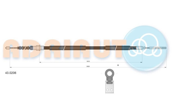 Pull cable, parking brake