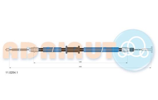 Pull cable, parking brake