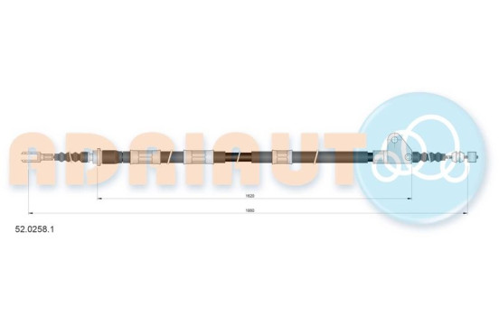 Pull cable, parking brake