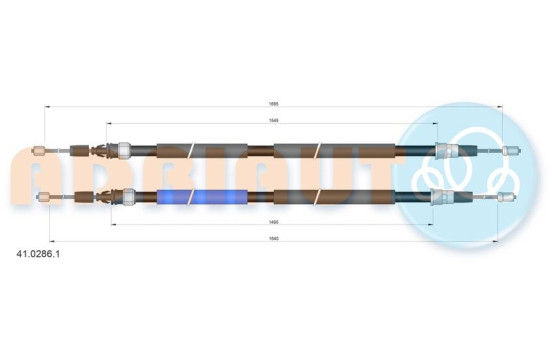 Pull cable, parking brake