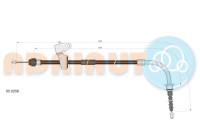 Pull cable, parking brake