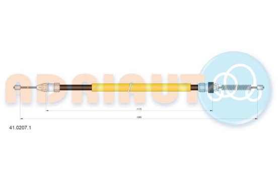 Pull cable, parking brake