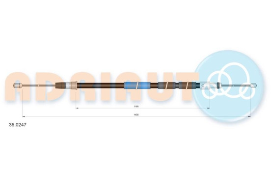 Pull cable, parking brake