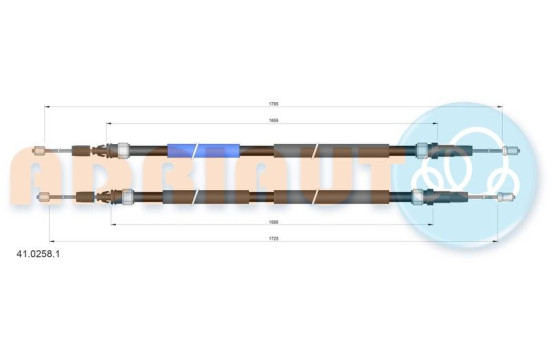 Pull cable, parking brake