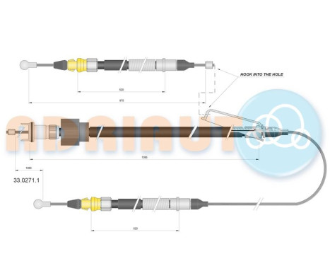 Pull cable, parking brake