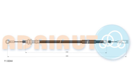 Pull cable, parking brake