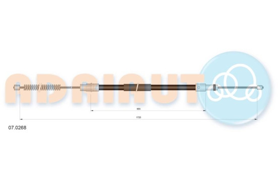 Pull cable, parking brake