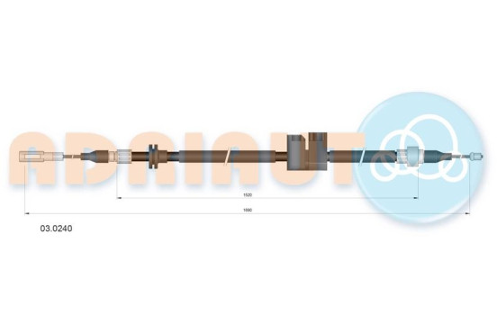 Pull cable, parking brake