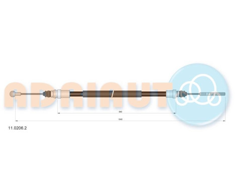 Pull cable, parking brake