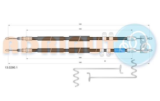 Pull cable, parking brake