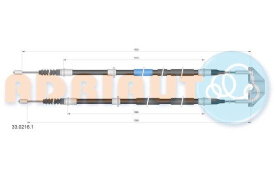 Pull cable, parking brake
