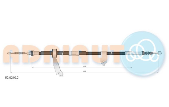 Pull cable, parking brake