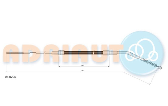 Pull cable, parking brake