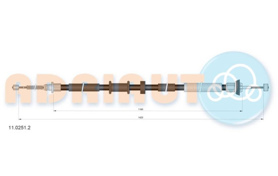 Pull cable, parking brake