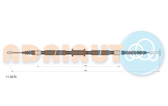 Pull cable, parking brake