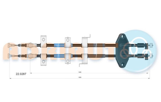 Pull cable, parking brake